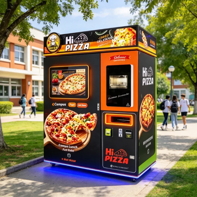 Smart Parcel Delivery Self Service Pizza Vending Machine Fully Automatic Coin Operated Trading Card For Business Supplier