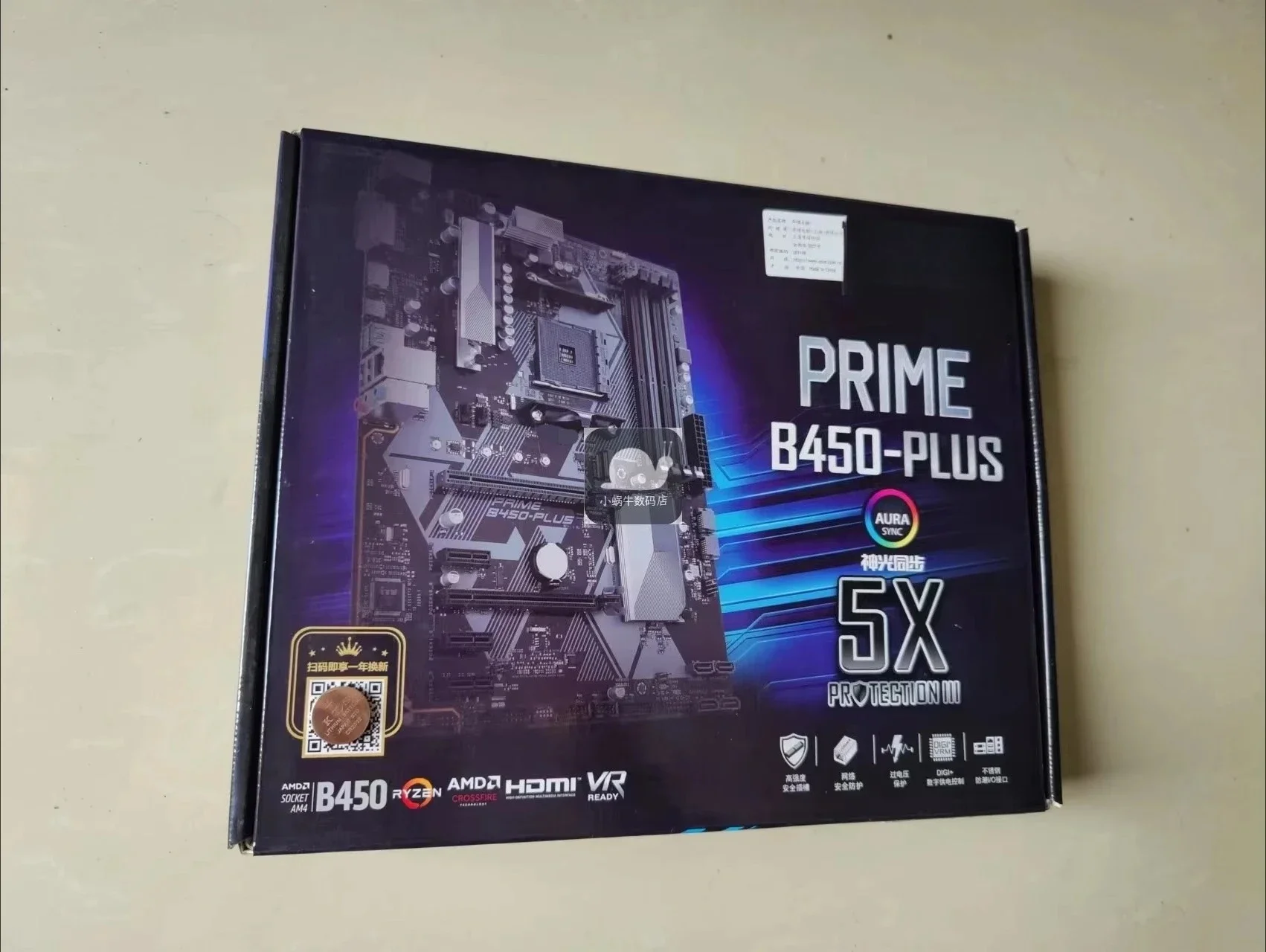 For ASUS PRIME B450-PLUS desktop computer large board AM4 main board support Ryzen 1-5 generation