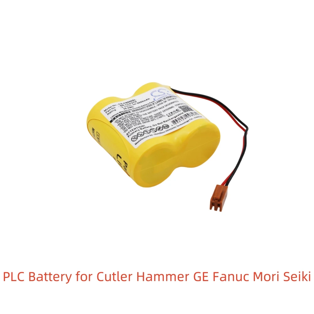 Li-MnO2 PLC Battery for Cutler Hammer GE Fanuc Mori Seiki,6.0V,5000mAh,A06B-0073-K001 A98L00010902 A06 TL3000 TL40B TL40B3000