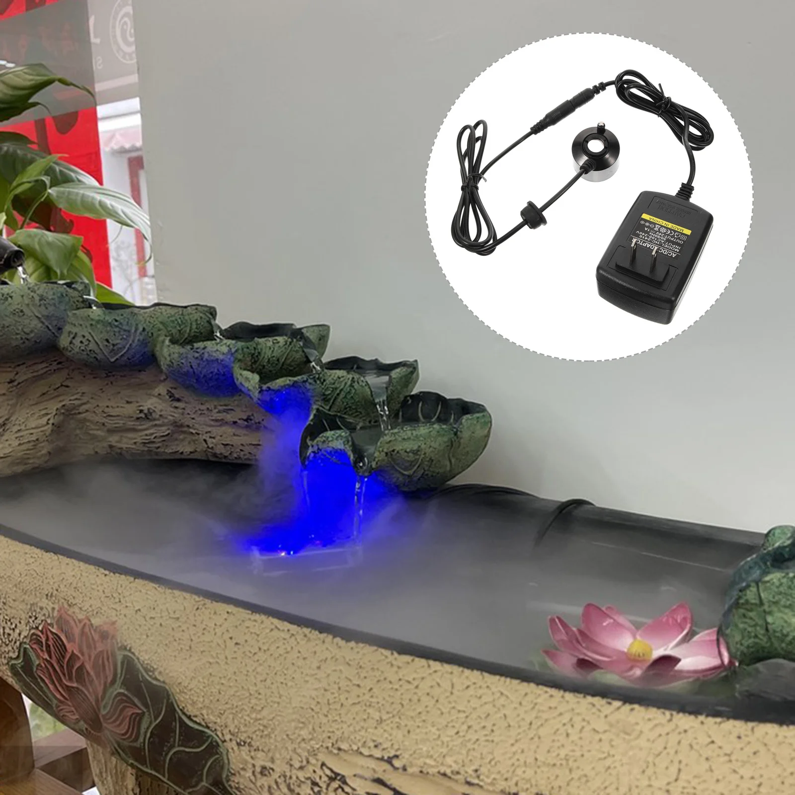 صانع ضباب الهواء لخزان الأسماك بركة نافورة حديقة ديكور داخلي حوض السمك الولايات المتحدة التوصيل المشهد صانع الضباب بونساي مستر