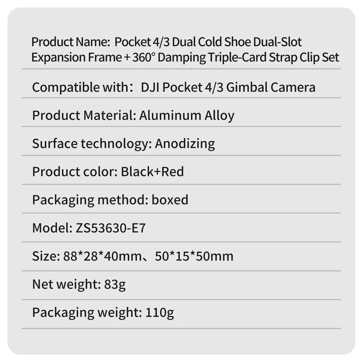 Rucksackgurt-Clip 360 ° Drehbarer Cold-Shoe-Erweiterungsrahmen mit Hutklemme für DJI Osmo Pocket 4 3 Kamera-Zubehör – Detail 21