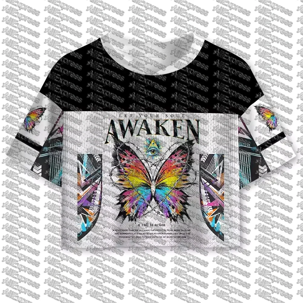 New 2026 Women's T-shirt with Exposed Belly Button, Sexy Men's and Children's V-neck Short Top T-shirt, Gothic Halloween Gift