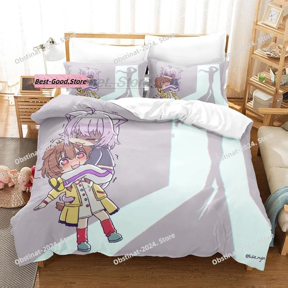 

Hololive Neko Mata Okayu Bedding Set Printed single Comforter Quilt Bed Cover Duvet Cover Pillow Case 3 Pieces Kids Adult Size