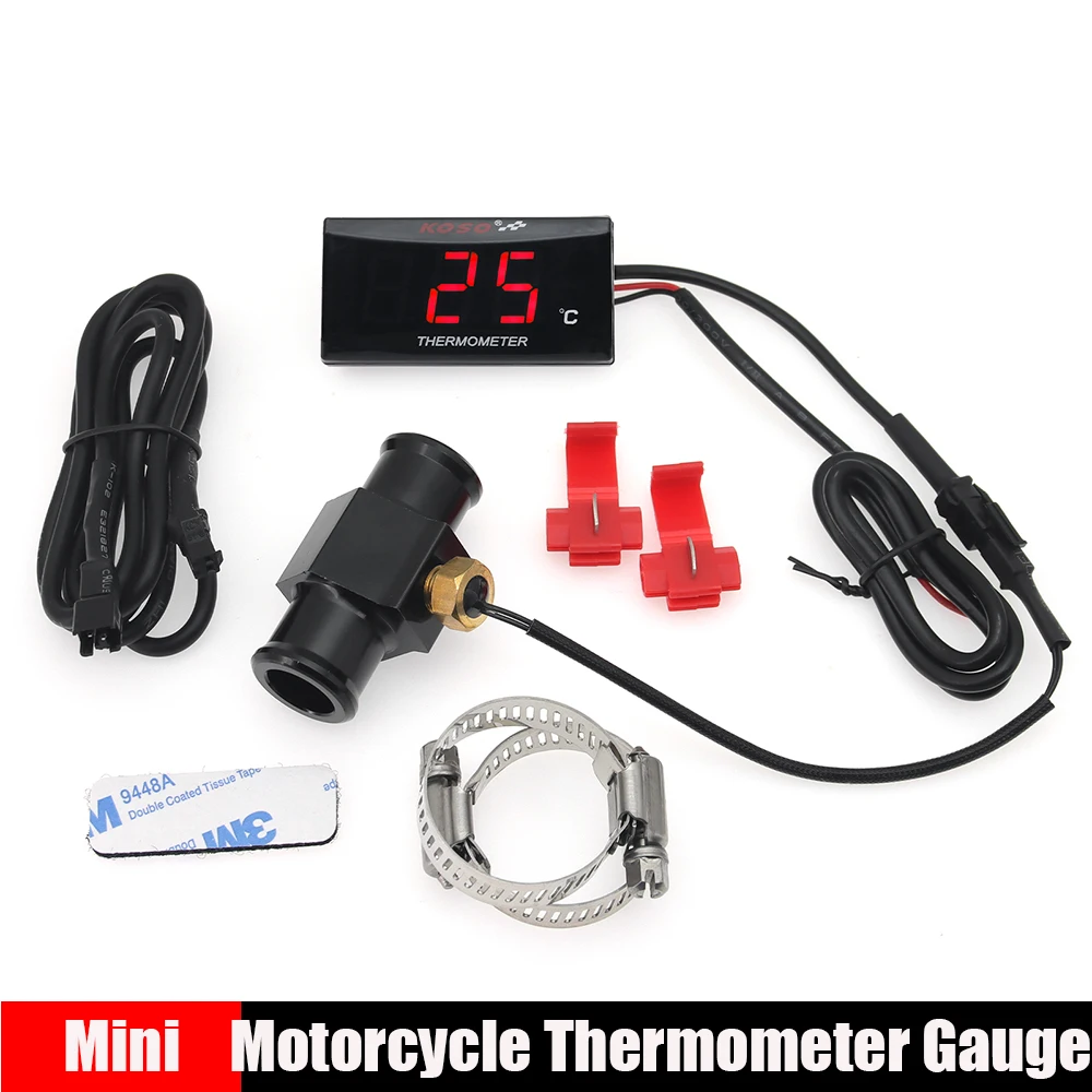 12V Mini Motorcycle Digital Meter Thermometer Sensors Water Tank Retrofit for KOSO XMAX300 CB400 MT 07 09 Sensor Scooter Racing