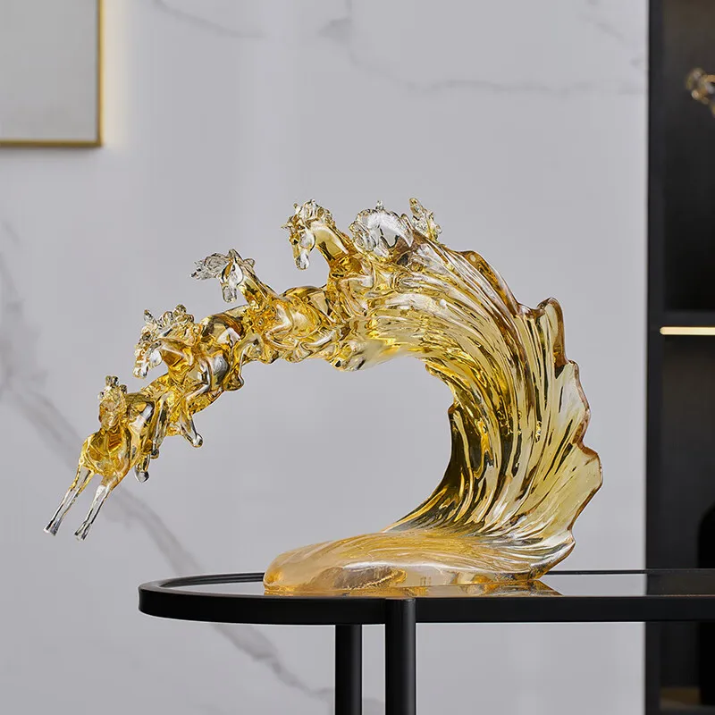 

New Chinese style is a success, living room ornament light luxury wine cabinet, TV cabinet decoration transparent