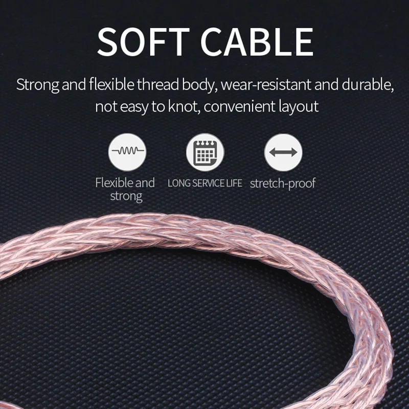 Kabel Aux Jack 3.5MM do 3.5MM Kabel Audio 7N OCC HIFI Kabel Audio Aux 3.5mm Hifi Stereo do Słuchawek Telefonu Komórkowego Głośnika TV — zdjęcie produktu 4