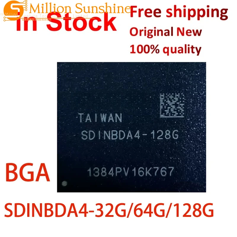 

(1piece)New SDINBDA4-32G SDINBDA4-64G SDINBDA4-128G SDINBDA4 32G 64G 128G BGA EMMC IC Chipset