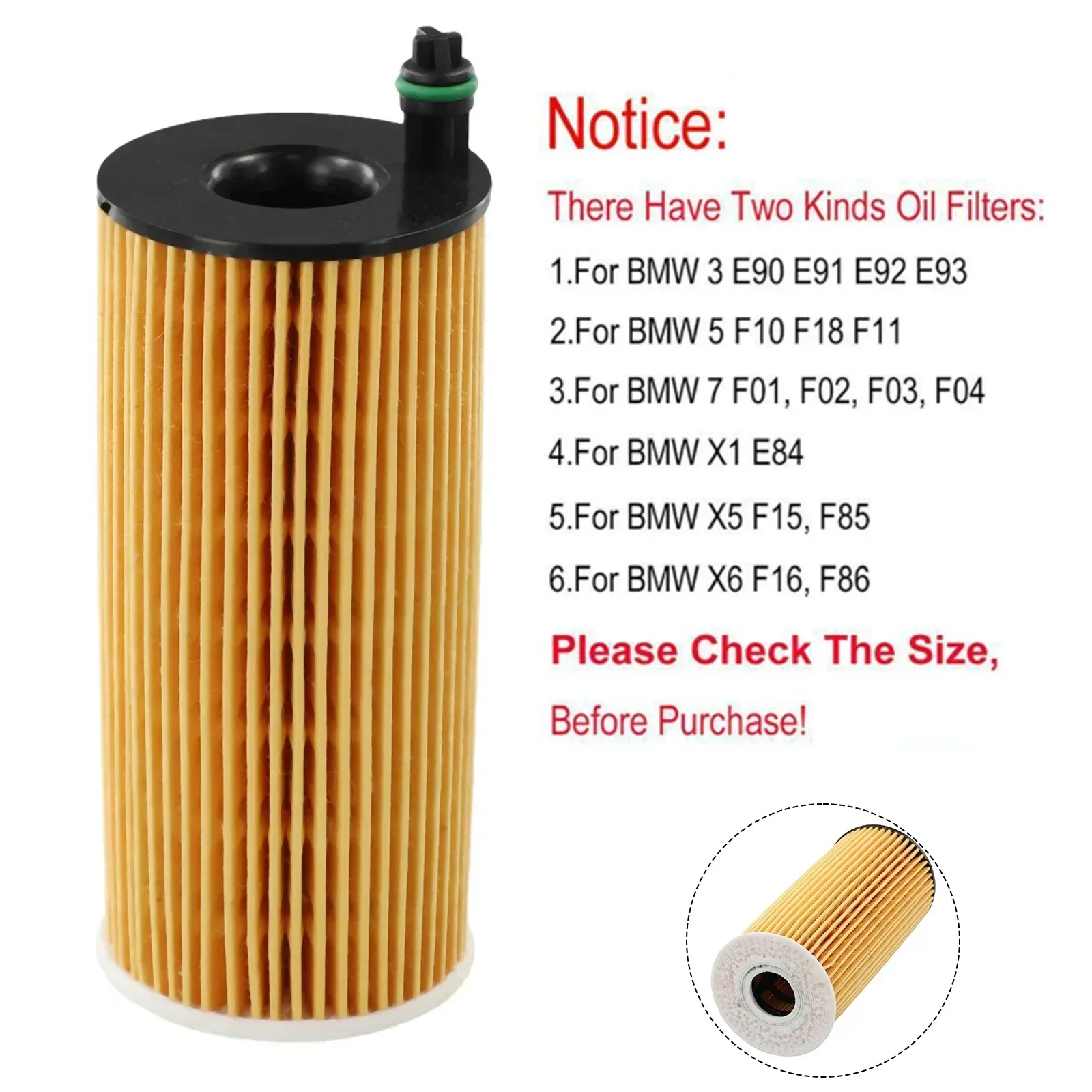 

Useful Brand New High Quality Replacement Oil Filter 52mm*52mm For BMW X6 F16 1pcs Accessories F86 11428507683