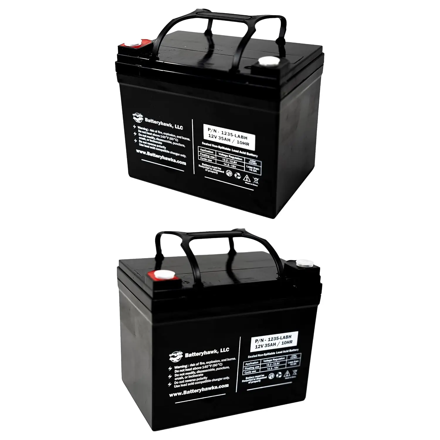 12V 35AH SLA Battery M6 Terminals 2 Pack for Golf Cart Solar UPS Mobility, Customized