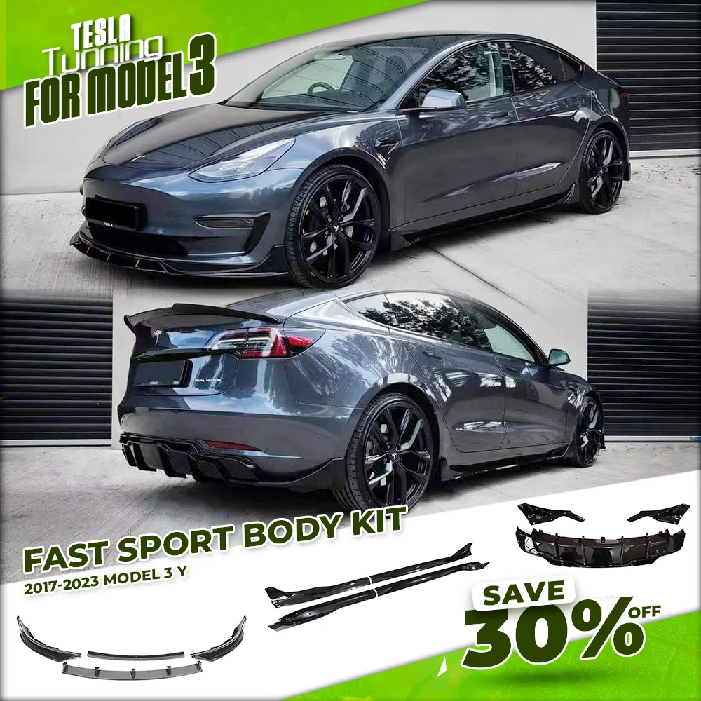 2024 Modello Y Veloce Sport Body Kit Paraurti In Fibra di Carbonio Labbro Diffusore Posteriore Spoiler Tuning Accessori Per Tesla Modello 3 Y