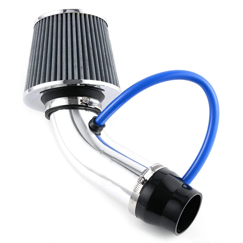 Universal 76mm Car Racing Cold Air Intake System Turbo Induction Pipe Tube Kit Aluminum With Cone Air Filter Inlet Accessories