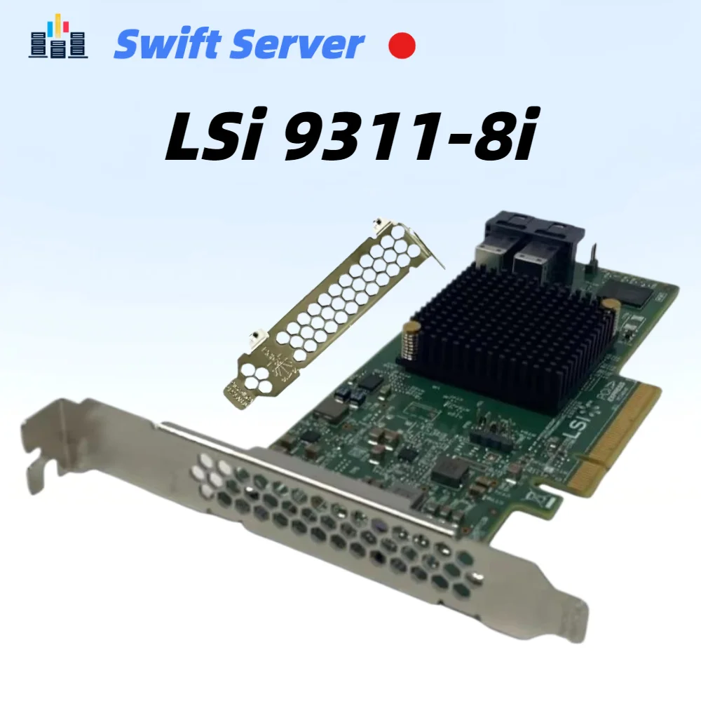 LSI 9311-8i 12Gbps SAS/SATA HBA – PCIe 3.0 X8, 8-Port Internal, SAS3008 Chip, IT Mode for ZFS/TrueNAS/unRAID Storage
