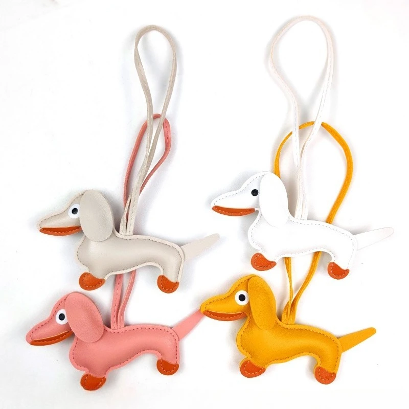 هدية عيد الميلاد حقيبة أنيقة لطيف الكلب الألماني المفاتيح القطن المرقعة الكلب كيرينغ العصرية اكسسوارات السيارات الديكور تنوعا #6