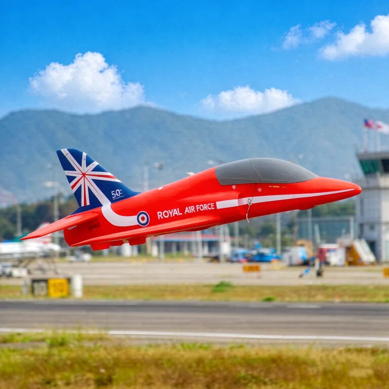 Hot Blue Arrow 50mm Ducted Red Arrow Remote Control Like Real Aircraft Model with Flight Control Hand-Thrown Fighter Fixed Wing