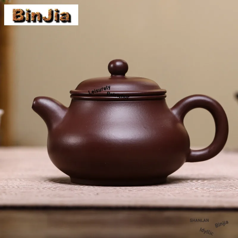 

230 мл Ретро Исин Фиолетовые Глиняные Чайники Ручной Работы Кастрюля Сырой Руд Фиолетовый Чжу грязевой чайник Чайный сервиз Zisha Коллекция Ремесло