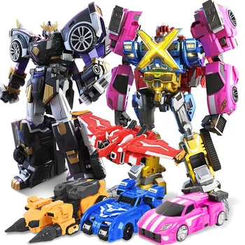 Mini Force Super Dinosaur Power Transformation Robot Toys Action Figures MiniForce X Simulation Car Deformation Aircraft Toy