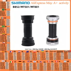 Shimano deore xt slx mt800 mt801 bb52 mt501 bb93 bb80 68mm/73mm 89.5/92mm imprensa bb mtb suporte inferior para m5100 m6100 m7100