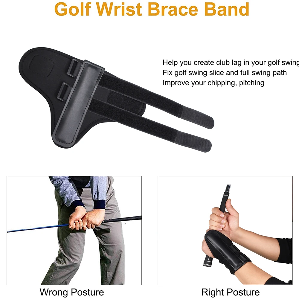 Golf Swing Wrist Brace Trainer Aid Correct Training Swing Gesture Alignment Wris Band Practice Tool