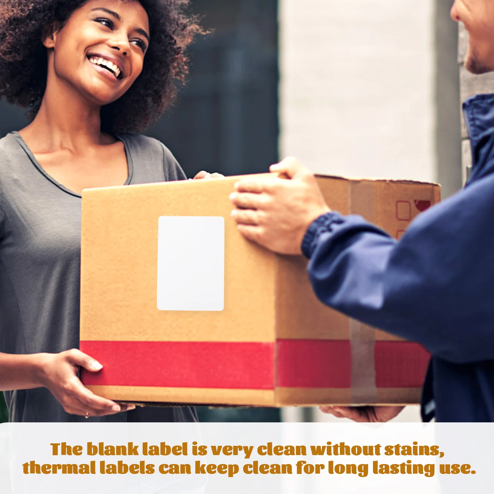 White Thermal Labels 1 Roll Printing Shipping Address Stickers Long Lasting Clean Surface Easy Wipe Off Rectangles Label Self