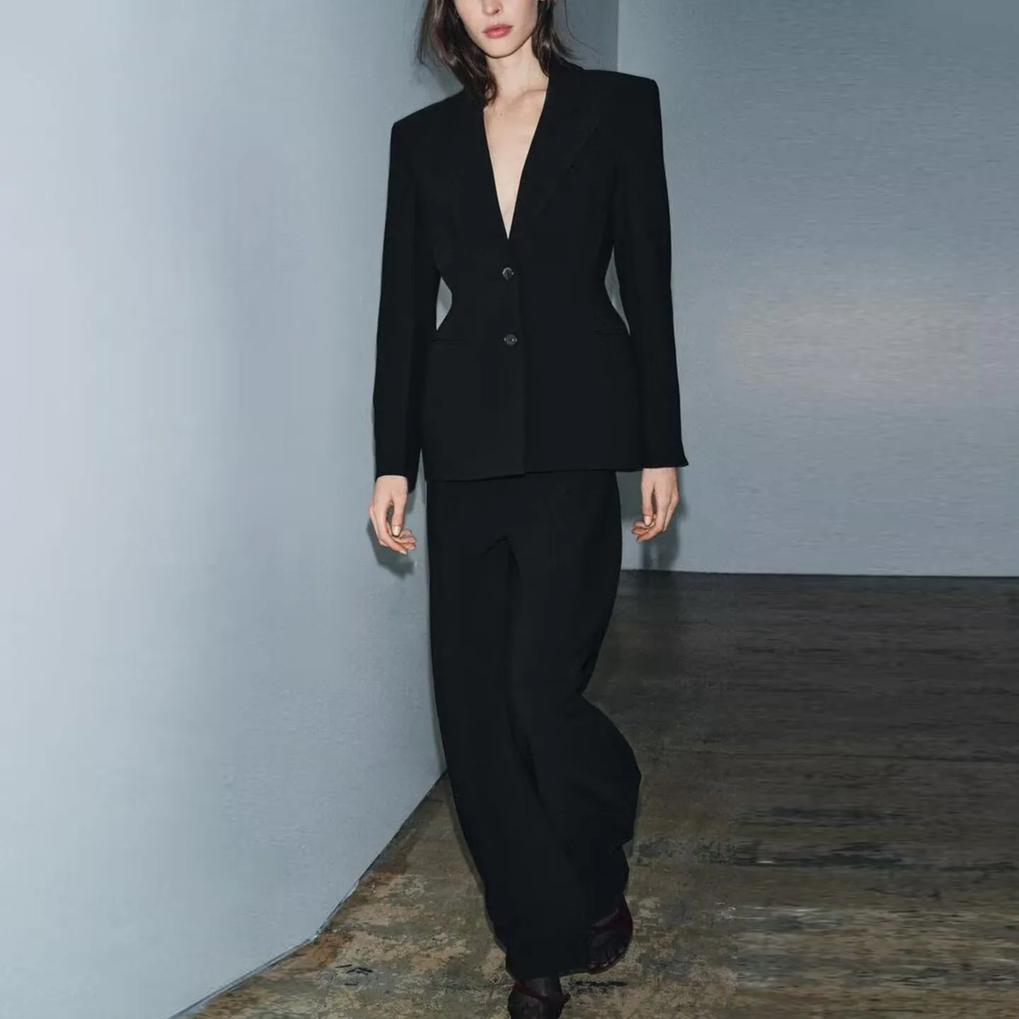 Women's Suit Jaet High Waist Pants Faion Set Autumn 2025 High Waist Long Pants Tee Piece Set Z Brand