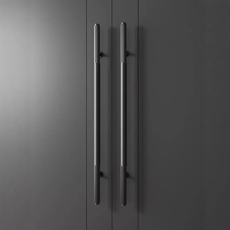 Modern Stainless Steel Glass Door Handle for Hotel Office Wooden Door Hardware Simple Design Lever Pull Knob Spot Supply