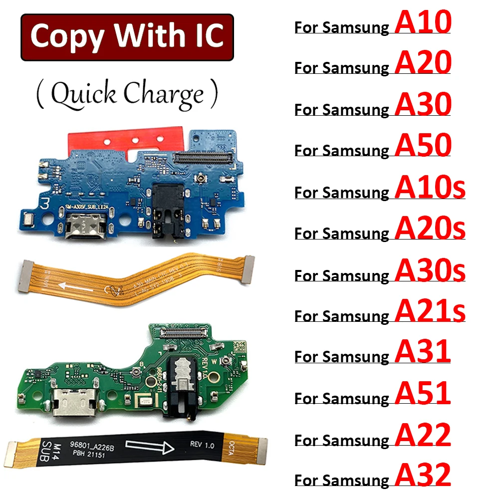 USB Charging Connector Port Main Board Flex Cable For Samsung A10 A20 A30 A50 A10s A20s A30s A21s A31 A51 A22 A32 4G 5G