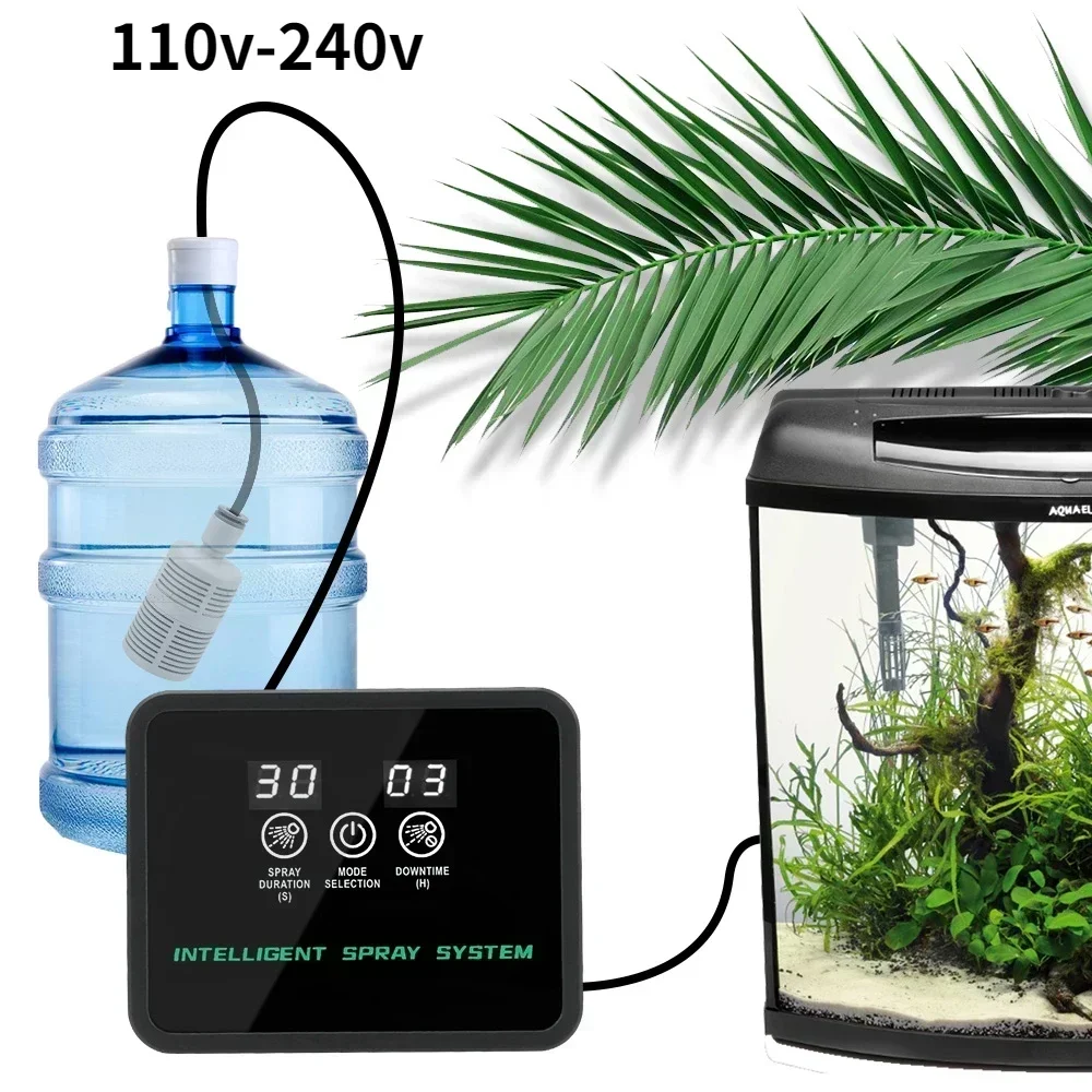 

Smart Automatic Reptile Sprayer Touch Screen Sprinkler Control Electronic Humidifier Timer Mist Rainforest Spray System 1 Set