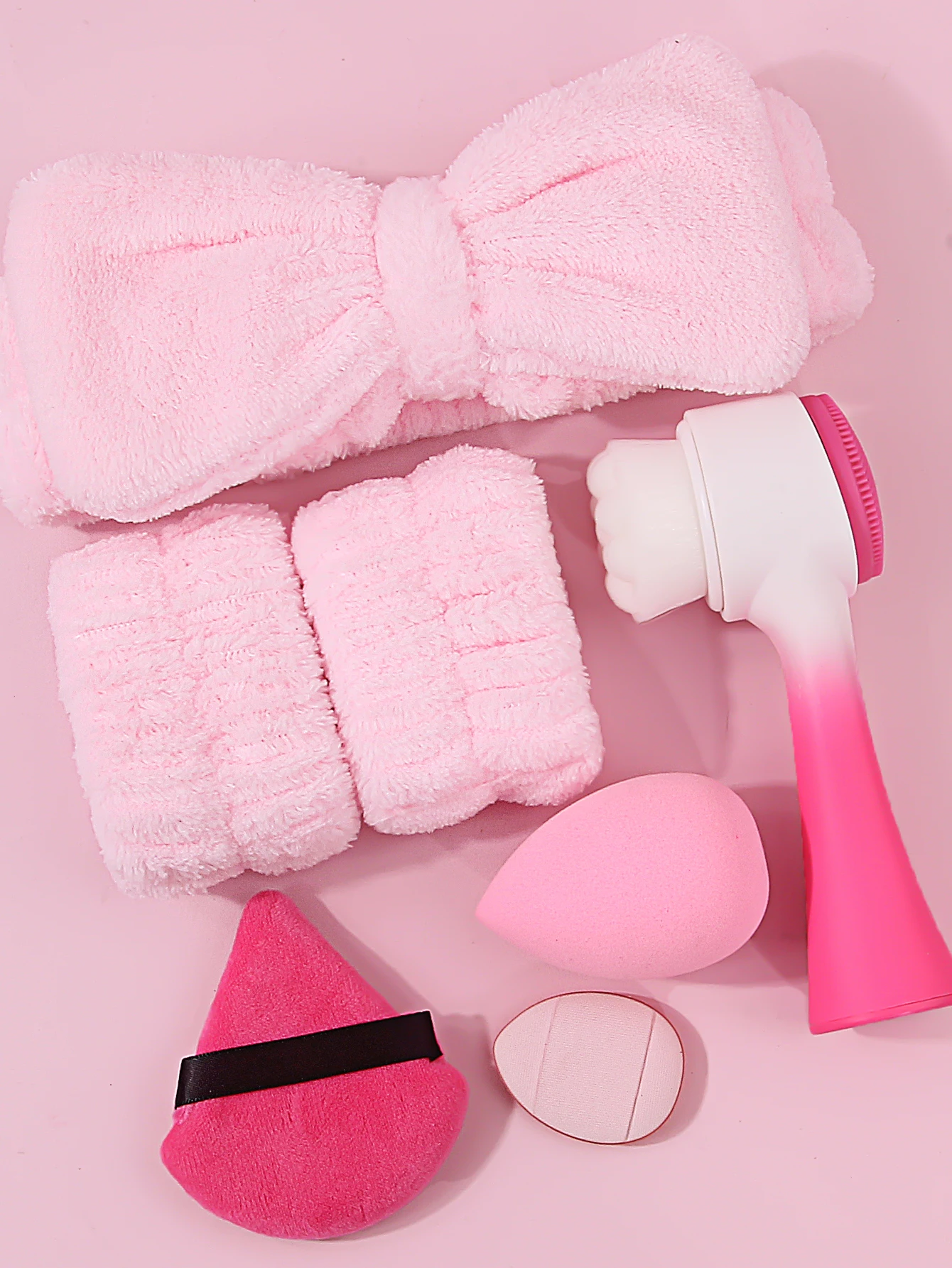 25 ชิ้นชุดเครื่องมือแต่งหน้า 21 ชิ้นรองพื้นคอนซีลเลอร์อายแชโดว์แปรงแต่งหน้าเครื่องสําอางแต่งหน้าฟองน้ํา + 4 ชิ้นชุดทําความสะอาดผิวหน้า