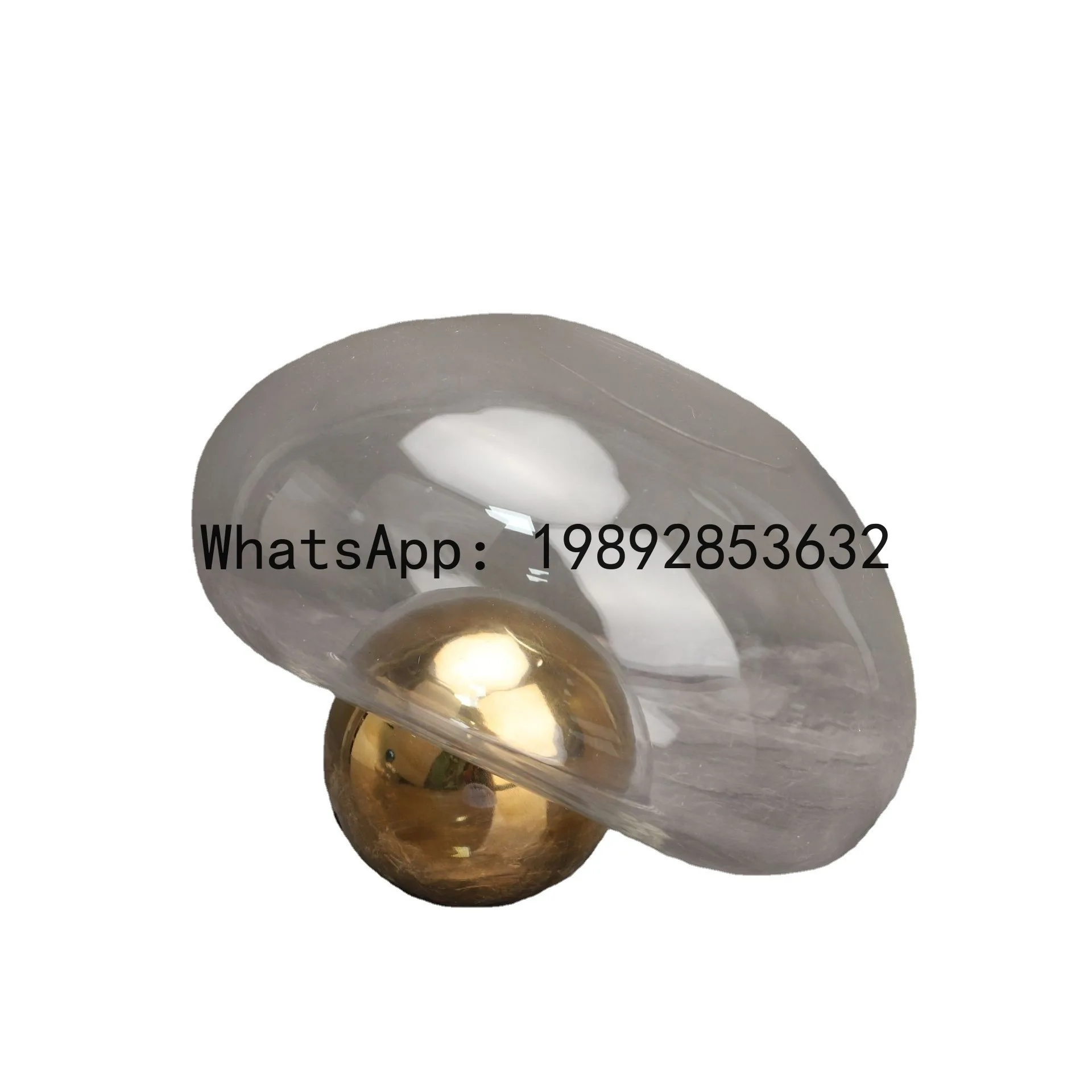 QQ Glass Hydroponic Vase Irregular Glass Ornaments Golden Ball Terrarium Flower Arrangement Vase Room Decoration Accessories