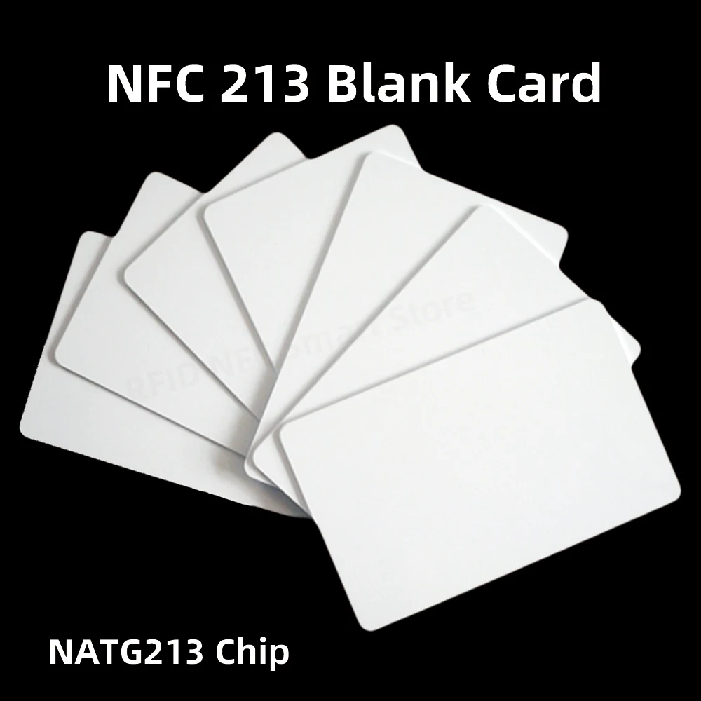 Tarjetas NFC de 10/50 piezas, tarjetas NTG 213 en blanco, PVC, 13,56 MHz, resistente al agua, RFID, HF, 144Bytes, NTG 213, enlace contra