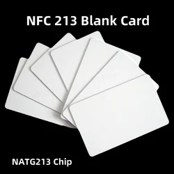 Tarjetas NFC de 10/50 piezas, tarjetas NTG 213 en blanco, PVC, 13,56 MHz, resistente al agua, RFID, HF, 144Bytes, NTG 213, enlace contra falsificaciones