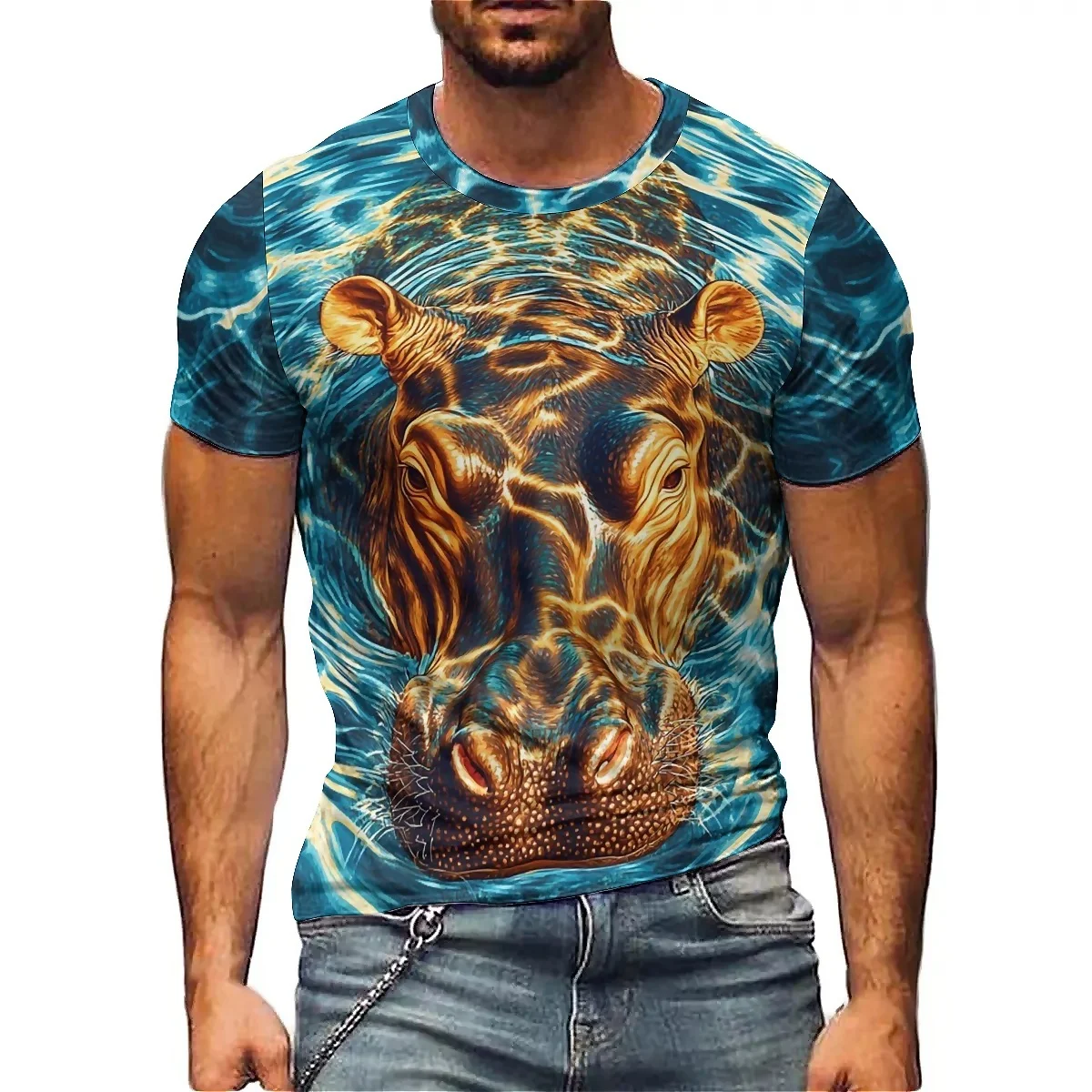 

Christmas Business Casual Men's 3D Printed Short-Sleeve T-Shirt - High-Quality Printing Top