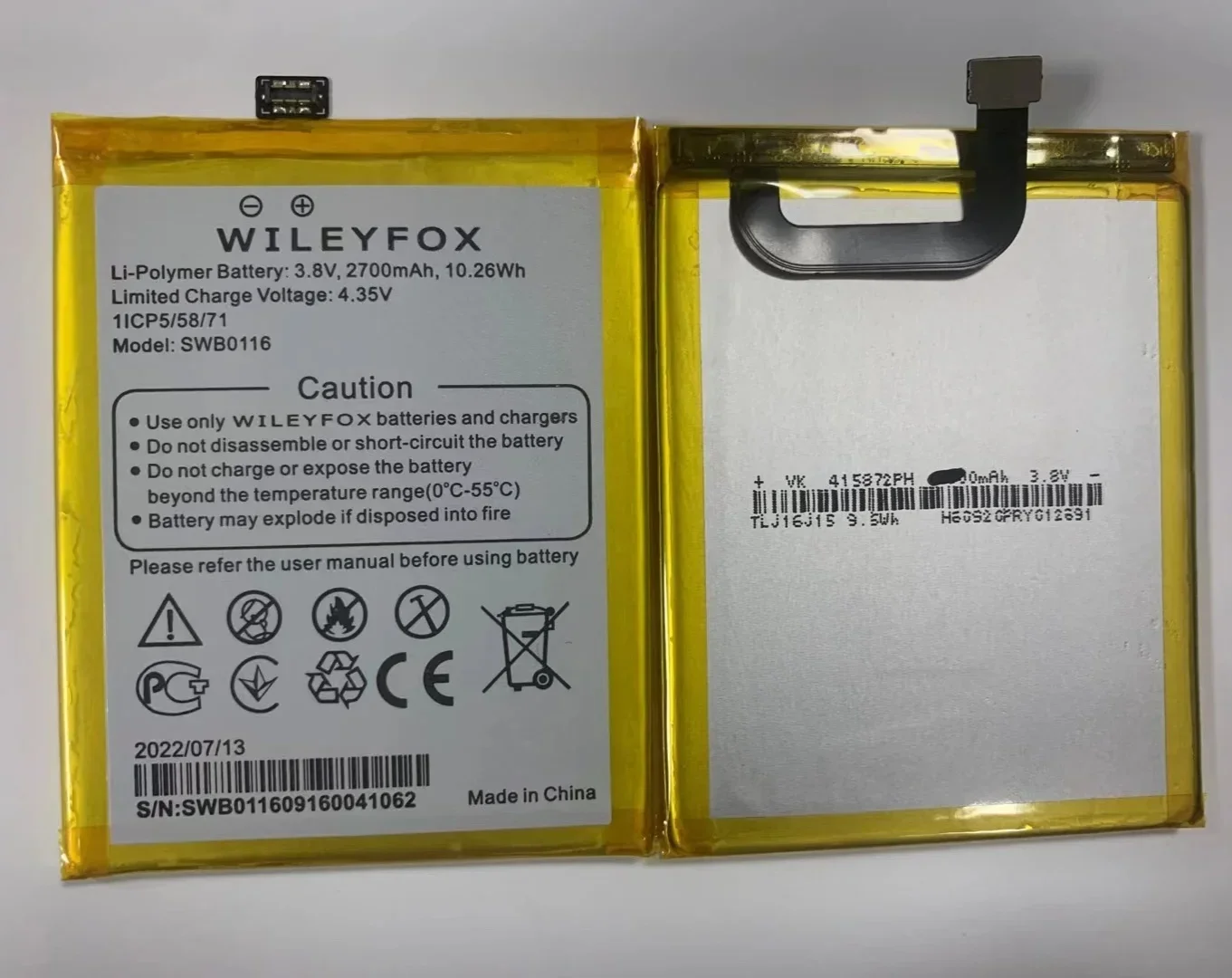 Nieuwe Swift 2 2700mAh Batterij Voor Wileyfox Swift 2 Plus SWB0116 Telefoon + Tracking Nummer