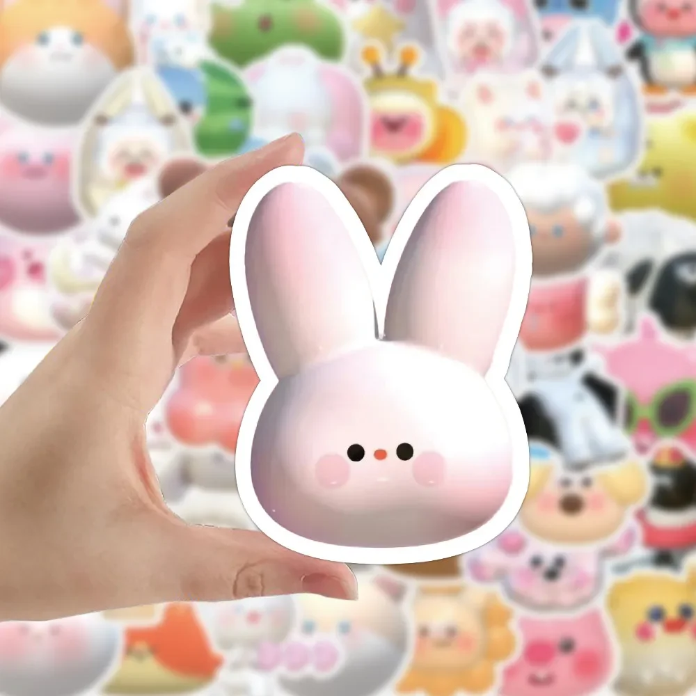 63PCS 3D Cartoon Animal Stickers - Cute 3D Designs for Decorating Notebooks, Phones & DIY Crafts AnimeWorlds Store