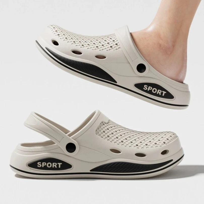 

Home Slippers Clogs Men cloud Summer Hole Non Slip Garden Sandals Beach Outdoor beach shoes Flip Flops Slides House Flat EVA