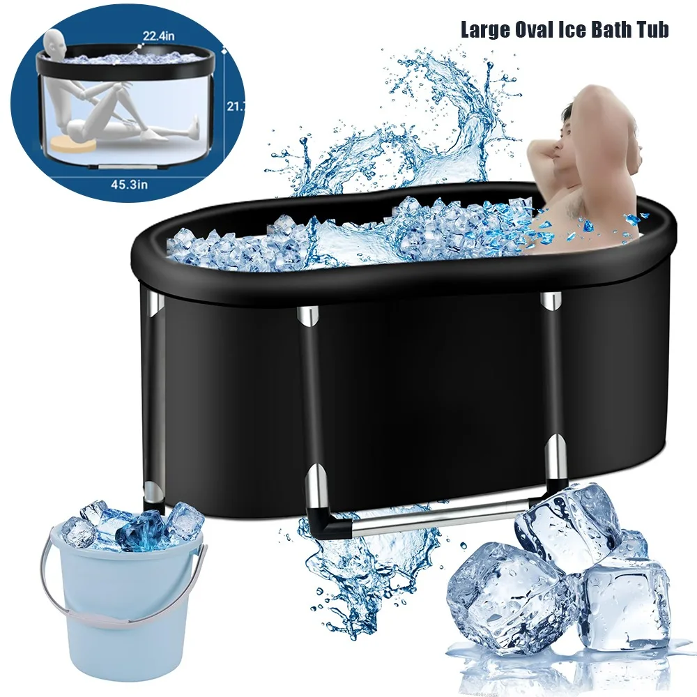 

New Portable Oval Ice Bath Pod for Post Workout Recovery Foldable Pvc Tub for Chiller Immersion Work Home Outdoor for Family