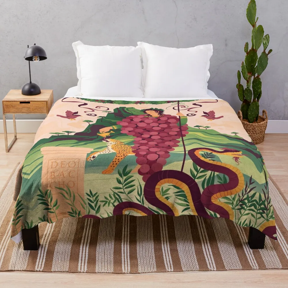 Pompeiian Bacchus Throw Blanket anime Bed Fashionable warm for winter Blankets