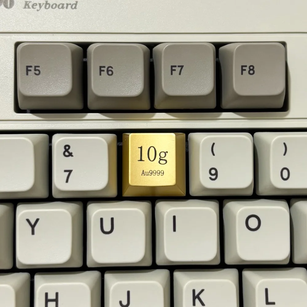 10g 골드 테마 키캡 맞춤형 CNC 아연 합금 체리 R4 ESC 1U 기계식 키보드 게임 액세서리용 키캡