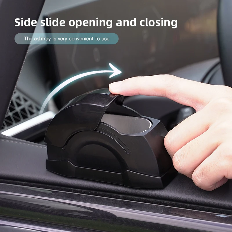 

﻿ LED Ashtray ABS Car Door Ashtray Trash Bin Auto Interior Storage Accessories Black