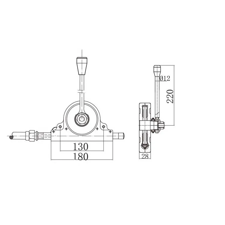 GJ1105 push pull cable pump cab control lever for mixer truck