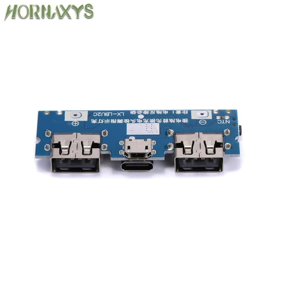 1/5/10PCS Micro/Type-C USB 5V 2.4A Dual USB 18650 Boost Battery Charger Board Mobile Power Bank Accessories For Phone DIY