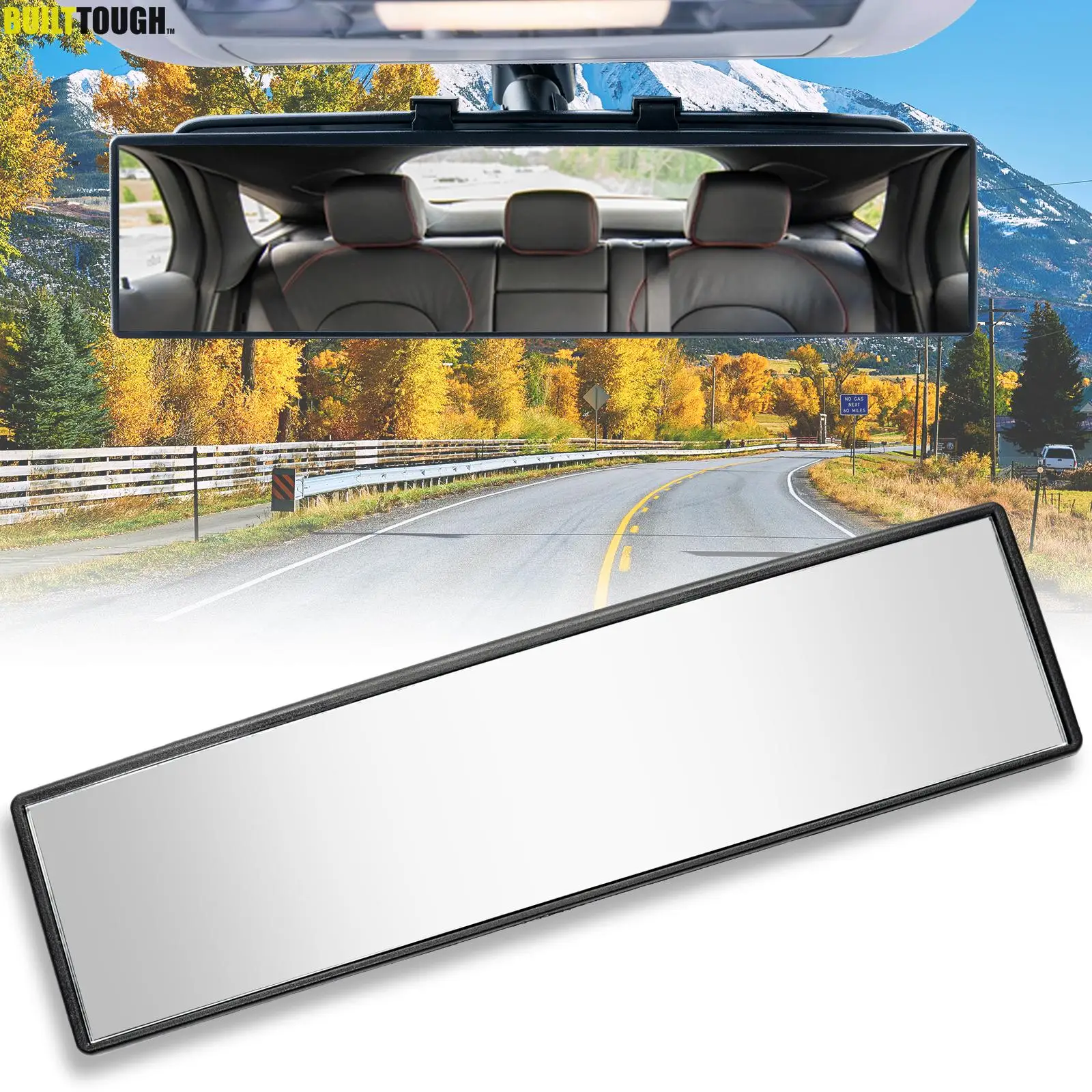 Espejo retrovisor gran angular de 300mm, 12 ", 270mm, 11,6", gran curva convexa, panorámico, Interior, antideslumbrante