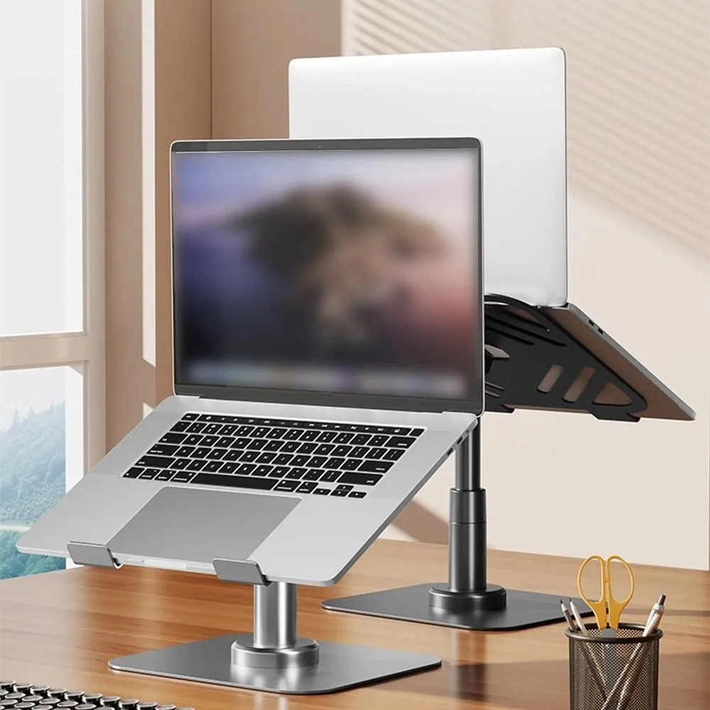 

Height Adjustable Rotating Laptop Riser Ventilated Design Anti Slip Base Projector Support Holder Sturdy Construction