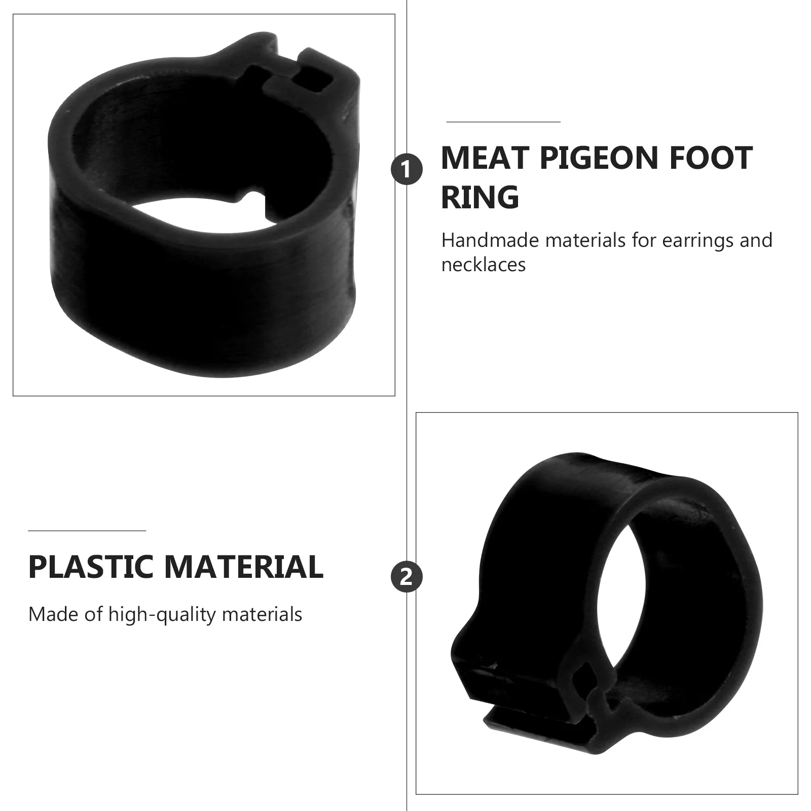 

100Pcs Pigeon Identification Rings Reusable Foot Ring for Birds Lightweight Portable Leg Band for Avian Tracking