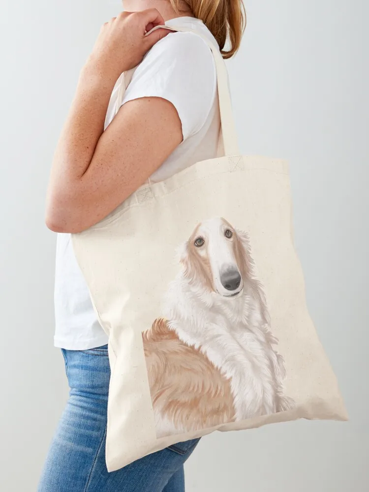 

Borzoi portrait Tote Bag Canvas bag Women's bags Women's beach bags Gift bags