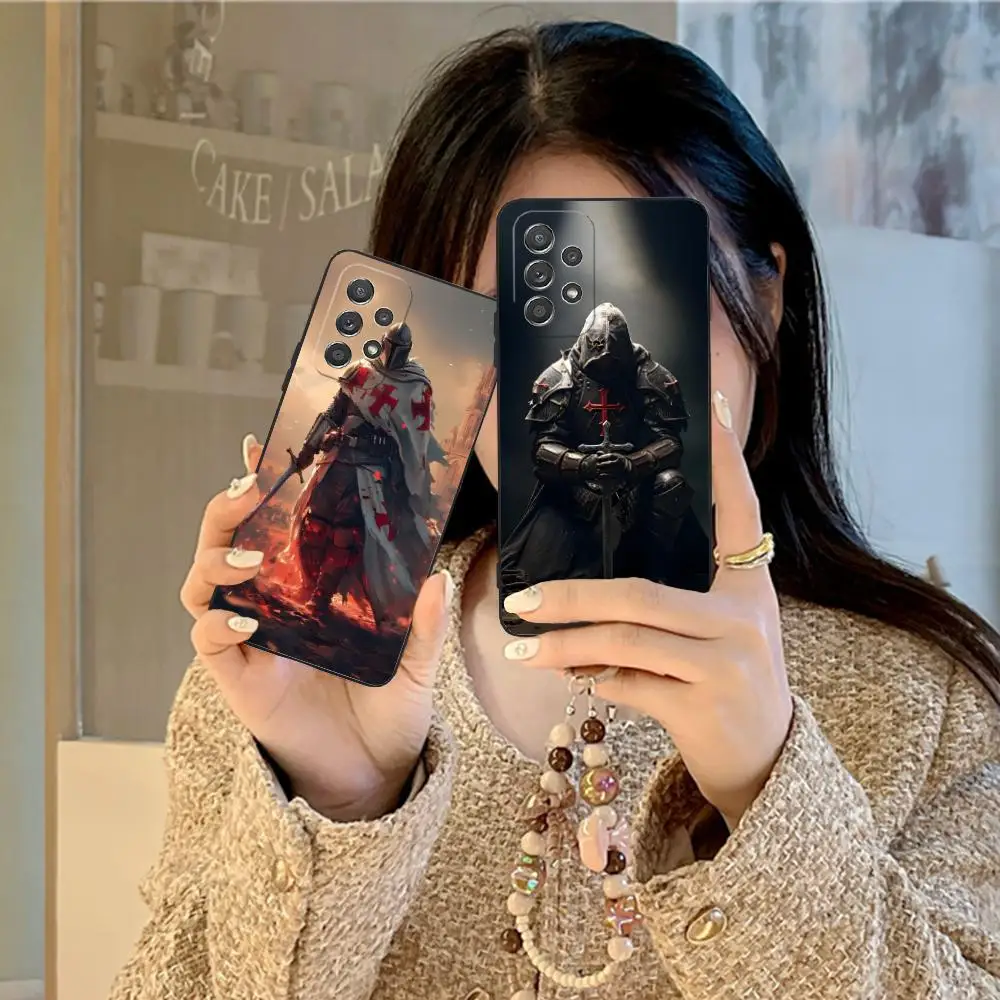 Templar Knights Mobile Phone Case for Samsung Galaxy M55 54 42 35 34 33 32 23 22 15 14 13 12 F55 5G Colorful Cover Cover Pretty