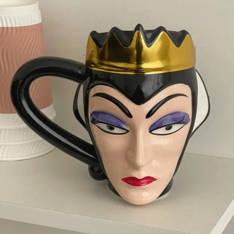 Disney Anime Snow White Villain Evil Queen The Little Mermaid Villain Ursula Action Figure Toys Ceramic Mug Funny Gifts For Kids