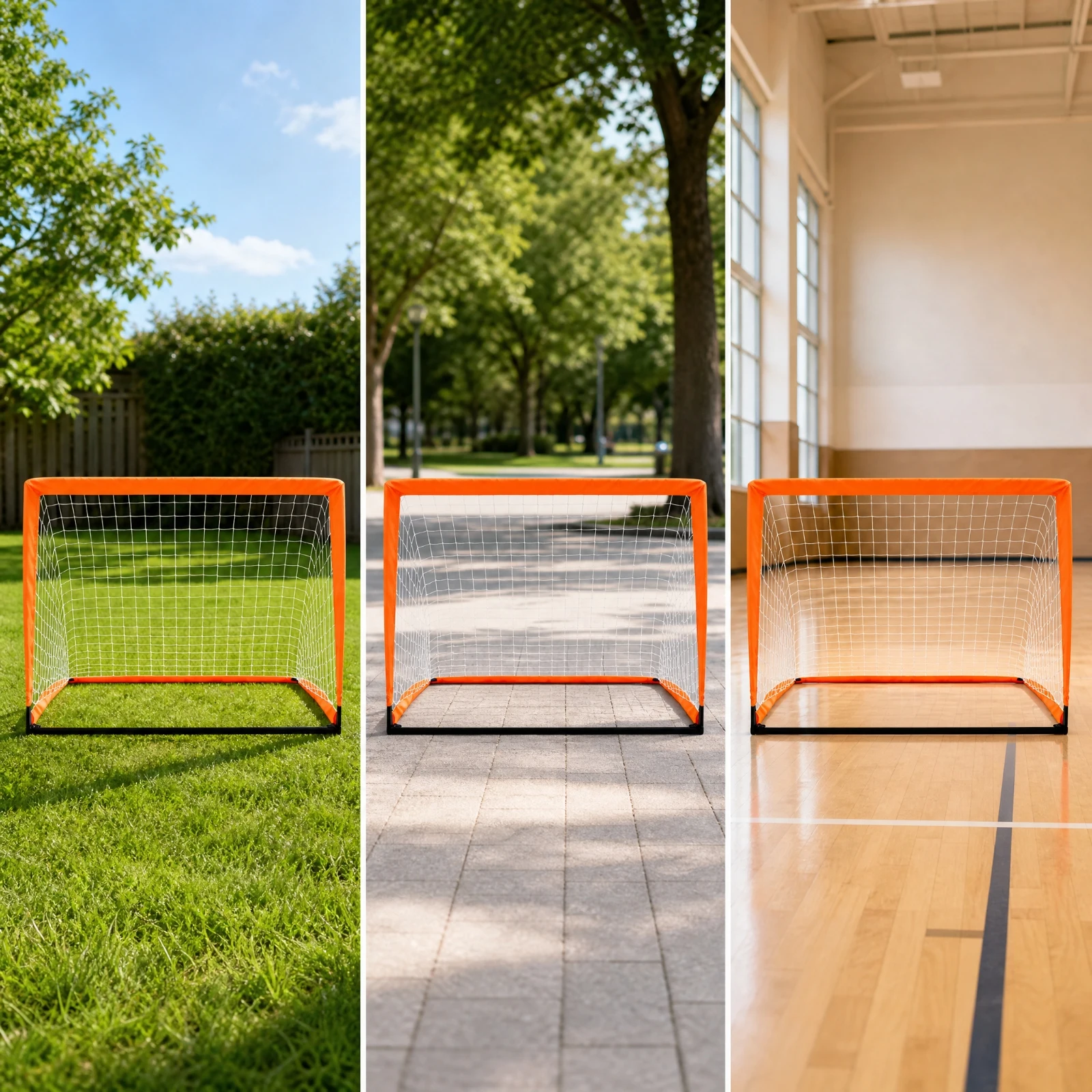 Portable Folding Soccer Goal Lightweight Portable Soccer Goal with Carrying Bag Recreational Practice for Families, Park