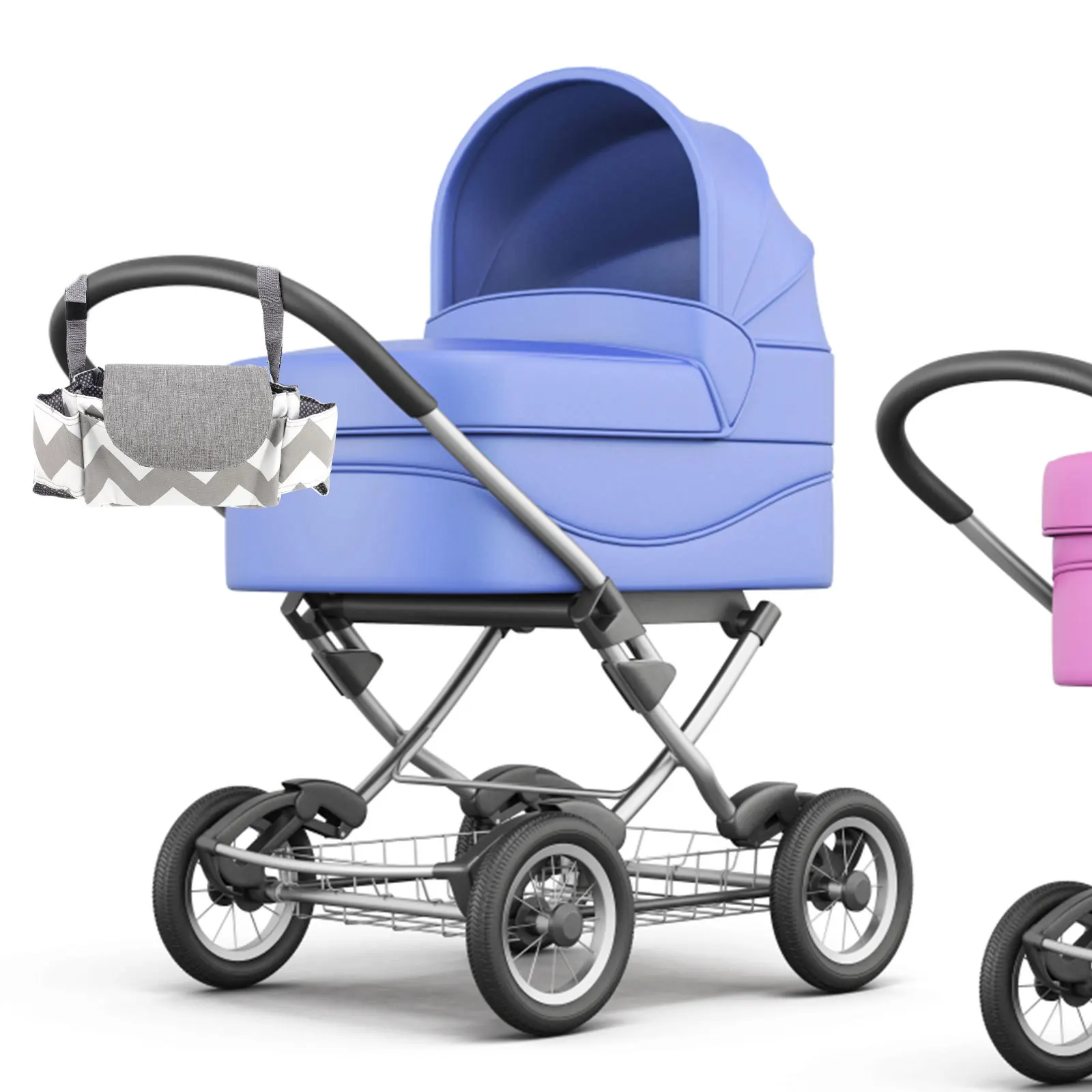 

Baby Stroller Organizer Bag Sufficient Capacity Diaper Storage Bottle Holder Durable Easy Clean Practical Mom Gift