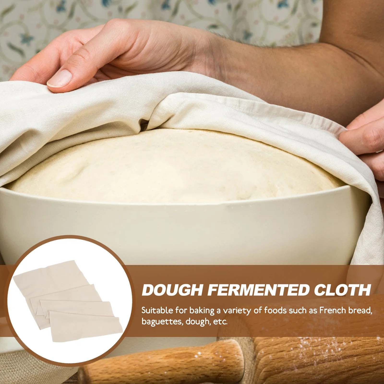 

Bread Fermented Cloth Large Thick Material Easy to Use and Store Baking Fabric Liner for Bread Cakes Dough Kitchen Tools
